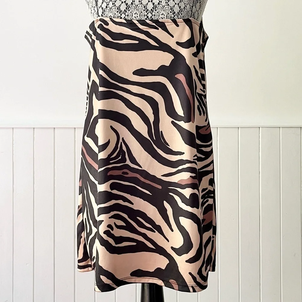Zara Animal Print Slip Dress Size M - Picture 9 of 15